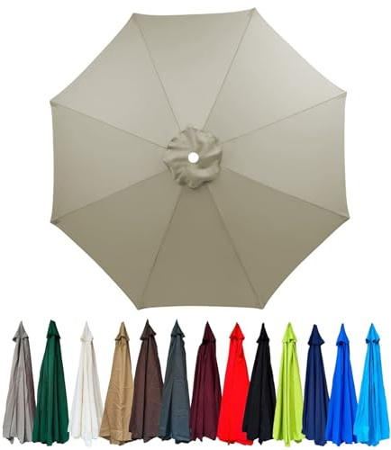 2m-3m Replacement Parasol Canopy, Umbrella Replacement Fabric, Garden Umbrella Replacement Cover, Outdoor Replacement Fabric, 6/8 Arms, replacement parasol fabric cover for Garden Umbrella