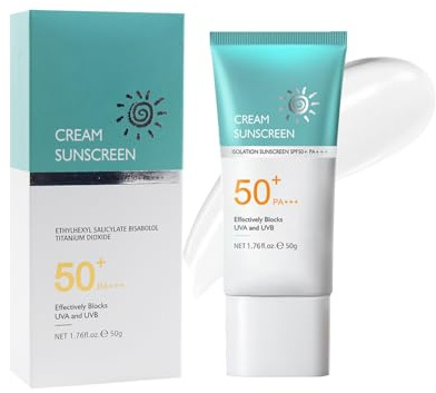 Crema Solare, Schermo Solare Idratante, Protezione Solare Viso e Corpo,Prep Cream SPF50 Resistente al Sudore, Protezione Estrema Anti UVA Lunghi Per Tutti i Tipi di Pelle