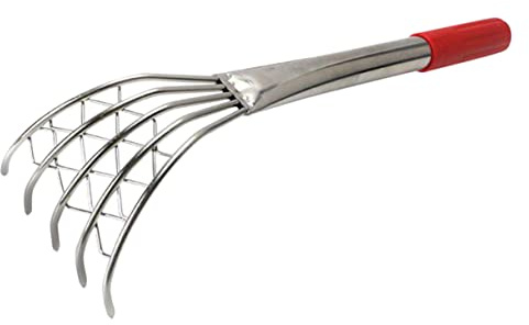 HANABASS Râteau à Palourdes Inoxydable Longue Outil à Main Ergonomique pour Creuser Fruits