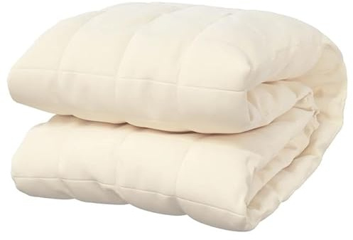 Eleganz Gewichtsdecke 5 kg Hellcreme 122x183 cm - Atmungsaktiver Bezug für Erholsamen Schlaf - Beruhigende Drucktherapie für Erwachsene