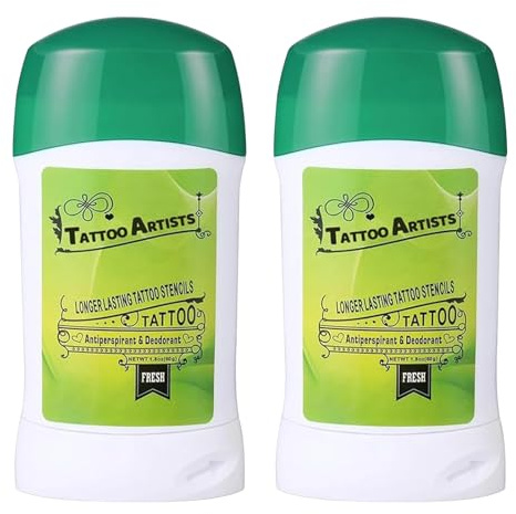 TONBAO Gel de Transfert Tatouage & Gel Pochoir (2x51g) - Kit Professionnel à Séchage Rapide pour des Lignes Claires, avec une Formule Douce et Hygiénique