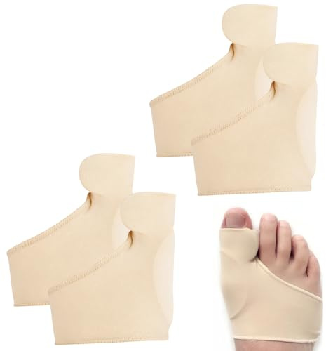 BOBITALK 2 Paare Hallux Valgus Korrektur, Waschbare Bandage, Zehenspreizer. Entlastung Für Großen Zeh, Vorfusspolster, Passend Für Damen & Herren (Größen 41–45), Sanfte Korrektur!
