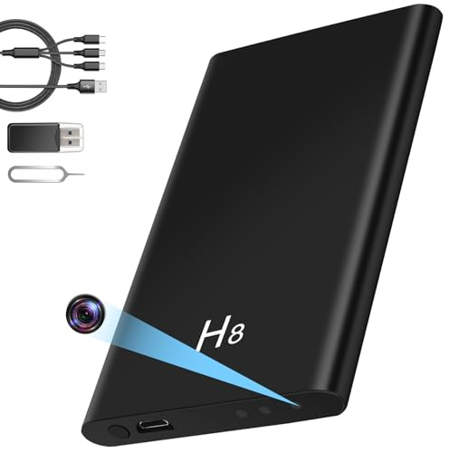 Kaelera Telecamera Spia Nascosta, Microcamera Spia Mini Spy Cam 5000mAh Power Bank, Portatile Videocamera HD 1080P 20+ Ore Registrazione con Sensore di Gravità Visione Notturna | Portatile Power Bank, Salva 20+ Ore, Rilevatore di Gravità, Visione Notturna, Per Interni ed Esterni