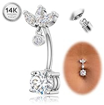 Diamday Piercing Ombligo Acero Quirurgico Hipoalergénico para Mujeres