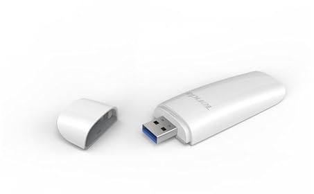 Tenda U12 WLAN-Stick AC1300 WLAN-USB-adapter med dubbla band (5 GHz:867 Mbit/s+2,4 GHz:400 Mbit/s), USB 3.0, WLAN USB-minne för PC, stöder Windows 11/10/8.1/8/7 och MAC OS 10,6/10,1 2 och Linux