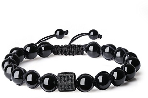 COAI Bracelet Pierre Véritable Tourmaline Ajustable Unisexe