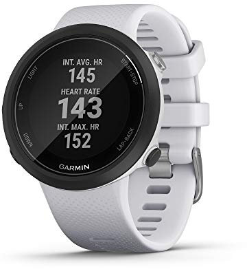 Garmin Swim 2, Smartwatch GPS da nuoto per piscina e acque libere, frequenza cardiaca subacquea, registra distanza, ritmo, conteggio e tipo di ictus, bianco