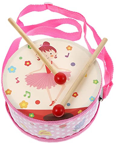 TOYANDONA Kinder Trommel-Set aus Holz, Trommel, Spielzeug mit Stößeln, Musikinstrument, Lehrer, Glocke Baby, Lernen, Lernen, Spielzeug, Baby, Geschenk für Dusche für Mädchen Jungen