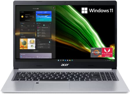 Acer Aspire 5 A515-46-R3CZ Slim Ordenador portátil | 15.6 Full HD IPS | Procesador móvil AMD Ryzen 7 3700U Quad-Core | 8GB DDR4 | SSD NVMe de 256 GB | WiFi 6 | KB retroiluminado | Lector