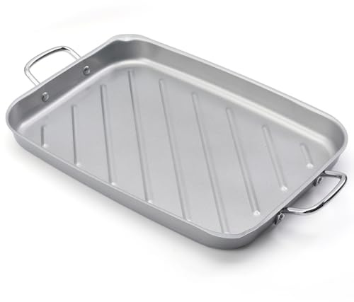 Grill Pan for Outdoor Grill - 11”x15'' Grill Pan BBQ Grill Topper With Handles Grill Trays For Grilling Barbecue Tray