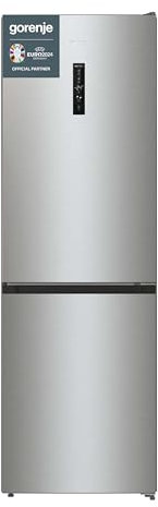 Gorenje NRK 619 DA2XL4 nevera y congelador/NoFrostPlus/Multiflow 360°/Convert FreshZone/AdaptTech/Pantalla LED/185 cm/compartimento frigorífico 204 l/sección congeladora 96 l/38 dB/EEK: D/acero