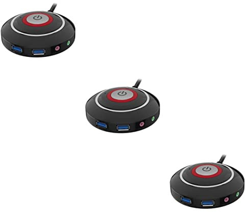 Mikikit 3pcs Computer Case Reset Button for Home Office Cafe Easy to Use Labelled Connectors Usb Power Supply Pci Slot Baffle for Safety