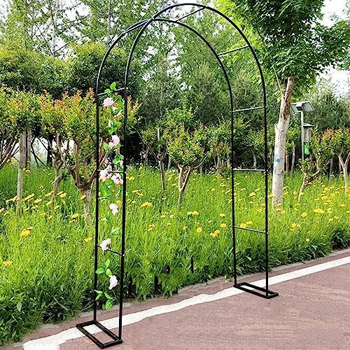 Arche Jardin Aluminium Largeur, Arche À Rosiers Métal, Filet À Plantes Grimpantes, Filet de Treillis, pour Récolte de Concombres, Légume, Vignes, Plantes Grimpantes,300x220x40CM