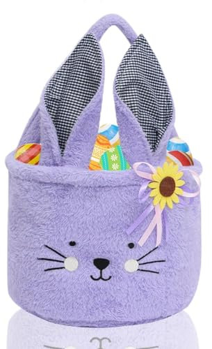 Nexoria Osterkörbchen Mit Henkel, Osterkorb Kinder Mit Henkel Osterkorb Kinder Osternester Zum Befüllen Osternest Basteln Hase Körbchen Ostern Osterkörbchen Basteln Für Osterdeko (Purple)