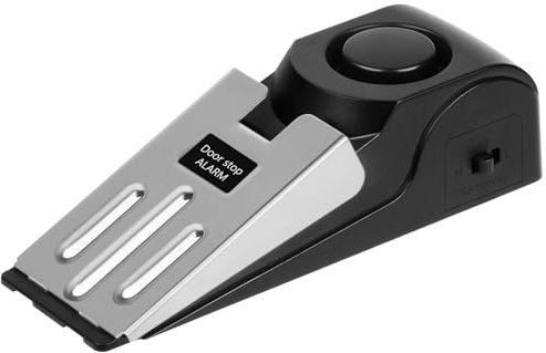 Flintronic Alarma de Topes para Puertas, 120 dB Alarma de Parada de Puerta en Forma de Cuña, Alarma de Seguridad de Acero Inoxidable, para el Hogar, Hotel, Viajes, Protección Personal