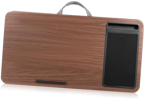 jojofuny Desk Ledge Laptop Pad Mouse with Table Device and Lap Stand Small | Portable Carbon Fibre Sheet Build, Dual Cushion Pads and Built-in Pad, Back to School Decor