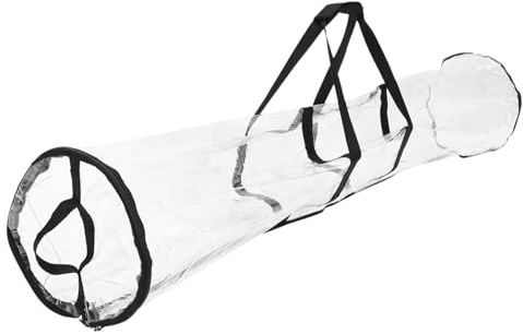 TOGEVAL Wrapping Paper Storage Bag Aufbewahrungstasche Für Geschenkpapierrollen Reißfester Organizer Für Weihnachtsgeschenke Transparente Box Mit Reißverschluss Platzsparend Für