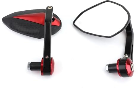 Rückspiegel für Motorräder Schwarz Rot Motorrad Sportbike 7/8 Lenkerendenspiegel Für CBR600RR Spiegel