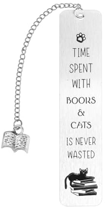 Süßes Katzen Lesezeichen, Katzen Buchmarker aus Zinklegierung Geschenk für Buchliebhaber Lustiges Praktisches Lesezubehör für Frauen und Männer