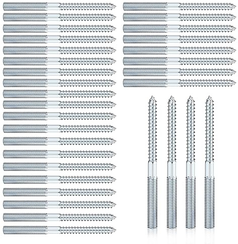 30 Pièces Vis Double Filetage M8 x 100 mm, Vis à Double Filetage, Boulons de Suspension Torx, Bois Goujon Tige Filetée pour Assemblage de Meubles et Fixation