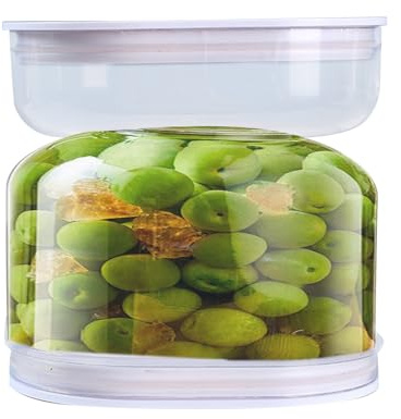 Gacqpli Fermenteringsglas | 400 ml gurkglas med timer och lock | fermenteringsjuiceseparator hållare – för mjölsallad, , socker, måltidsförberedelse, smör sylt