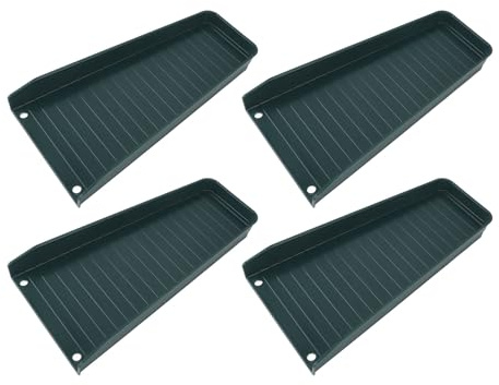 HELEVIA Bloque contra Salpicaduras de Bajante de 4 Piezas, Extensiones de Bajante de Canalón de Lluvia, Extensor de Bajante Flexible, para Proteger la Base de la Casa (Verde)