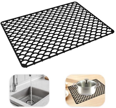 42 x 31cm Tapis Évier Cuisine Tapis de Protection en Silicone