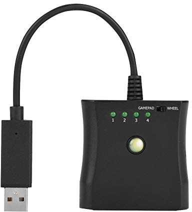Socobeta Convertidor de Cable Adaptador para Controlador a 360 con Soporte de Vibración para Juegos de 360 y Juegos de PC Plug and Play de 9,4 Pulgadas de Longitud