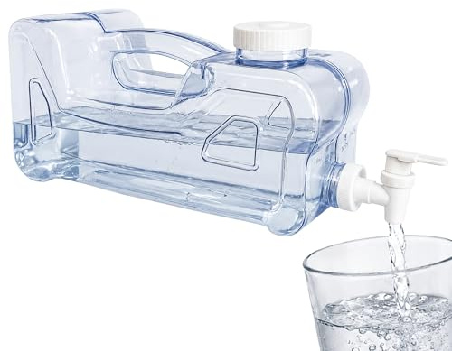 Dispensador de Agua Fria para Nevera, Dispensador de Bebidas de plástico, Ergonómico con asa, Plástico PETG Libre de Fugas, Libre BPA, Dimensiones 31 cm Largo x 15 cm Alto x 12,5 cm Ancho, 3.8 litros
