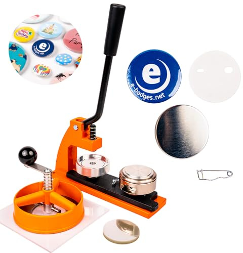 Buttonmaschine 45mm Pins | Button Maker mit 100 Buttons | Buttons Selber Machen | Button Maschine Set mit Kreisschneider | Europäisch gemacht | Auswechselbare Größen | Buttons Anstecker | Buttonpresse