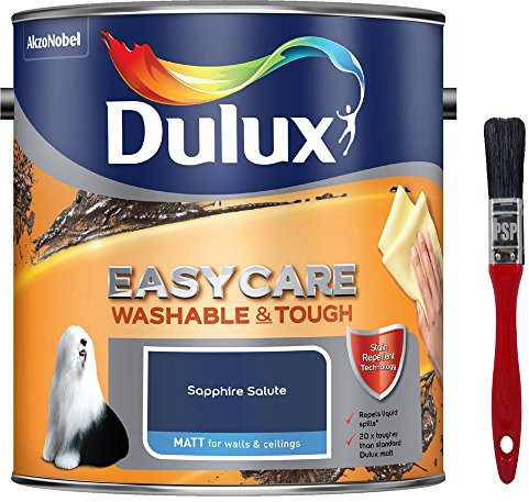 New 2017 Dulux Easycare Washable & Tough Matt Sapphire Salute 2.5L with Unique Stain Repellent Technology. Includes PSP Touch-up Brush.