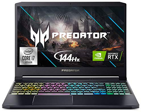 Acer Predator Triton 300 Gaming Laptop, Intel i7-10750H, NVIDIA GeForce RTX 2060, 15.6 Full HD IPS 144Hz 3ms IPS Display, 16GB Dual-Channel DDR4, 1TB NVMe SSD, WiFi 6, RGB Backlit KB, PT315-52-78W1