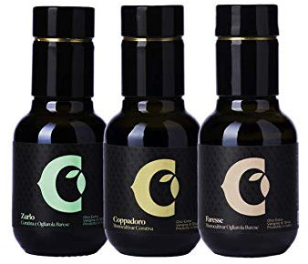 Ciccolella - Kit Degustazione Olio Extra Vergine di Oliva - 3 Bottiglie x 100 ml - Coppadoro fruttato intenso - Zurlo fruttato medio - Faresse fruttato delicato - 100% prodotto italiano