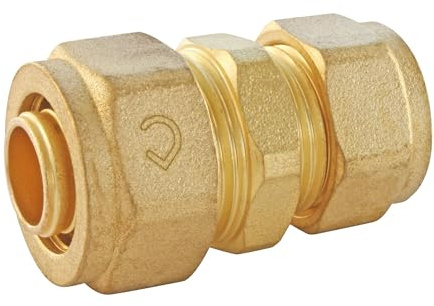 SOMATHERM FOR YOU, Manchon réduit à compression Ø16 à Ø12 mm pour tubes PER - Raccord démontable, étanchéité par joints toriques, compatible eau chaude/froide, pression max 10 bars