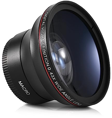 Lightdow 52MM 0.43x High-Definition Wide Angle + Macro Lens Attachment for Nikon D-Series and More - Enhance Your Photography Creativity (φ52mm)