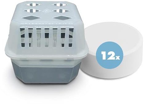 reilo 1x Mini-Raumentfeuchterbox und 12x 450g Luftentfeuchter TAB, Luftentfeuchter-Komplettset, Raumentfeuchter im Staffelpreis, für Auto, Keller