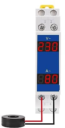 multimetro AC 80-500V 220V 380V 100A 18mm Tensione Corrente HZ Meter Voltmetro modulare Amperometro Indicatore LED Digital Volt Tester (Colore : VA)