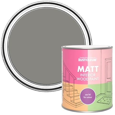 Rust-Oleum Grey Interior Wood Paint in Matt Finish - Art School 750ml