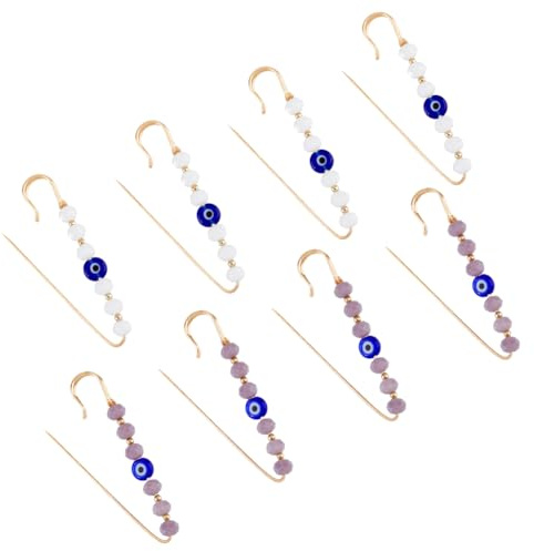 DICOSMETIC Evil Eye Sicherheitsnadeln Broschen Clips Pins Mit Facettierten Glasperlen Harz Evil Eye Perlen Kleine Sicherheitsnadeln Für Kleidung Tasche Schal Dekoration