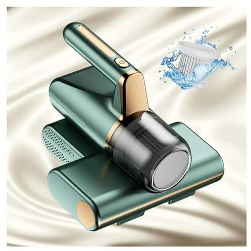 VEIEFJXN Aspirateur à Main Anti-Acariens, éLimine 99,9% des BactéRies, AllergèNes, Acariens Aspirateurs à Main avec LumièRe UV Et Vibration Aspirateur Anti Acariens pour Le Nettoyage,Green