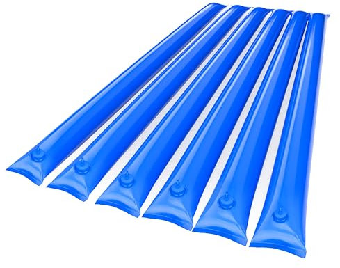 Fologtoo 0.7mm Thickened Blue Winter Water Tube for Swimming Pool Covers, 6 Pack 8ft Pool Cover Water Bags for Inground Pool Cover, Three-Layer Composite Material