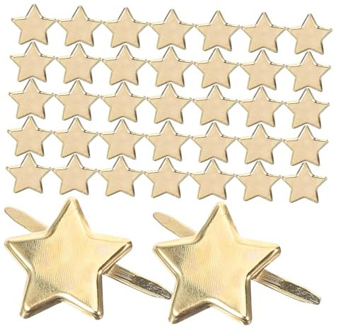 PLAFOPE 50 Stück Mini Stern-metallklammern Bunte Papierverschlüsse Für Scrapbooking Papierbasteleien DIY Bastelzubehör Verschlüsse Für Künstlerbedarf