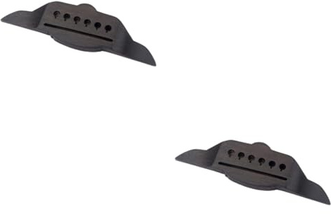 ibasenice 2 Sätze Akustikgitarren-steg-ersatzsattel Aus Palisander Geschlitzte Schwalbenform Für Folk- Und Konzertgitarren 6 Saiten * 2