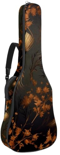 Bassgitarrentasche, 101,6 cm, 101,6 cm, doppelter verstellbarer Schultergurt, Akustikgitarre, Gigbag, Gitarrenkoffer, wasserdichtes Oxford-Gewebe, dicker Schwamm, Halloween-Besen-Dekoration 32,
