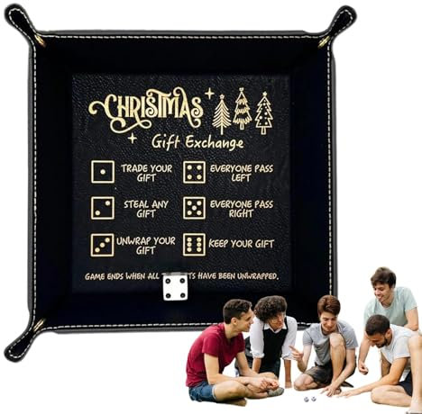 itrimaka Game Dice Tray zum Rollen,Dice Rolling Tray Folding | Kunstleder-Würfeltablett für Brettspiel - Würfeltablett für Spieler aller Altersgruppen mit eingravierten Tauschregeln für Schlafsaal und