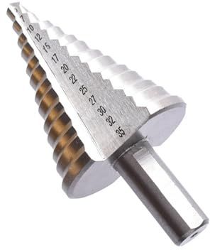 Vleant 5–35 mm HSS 4241 Stufenbohrer, 13 Stufen, Trapez, gerader Nutenbohrer, Pagodenbohrer für elektrische Bohrmaschinen und Elektrowerkzeuge