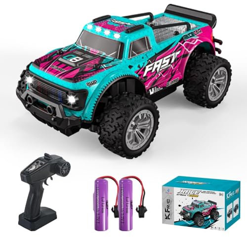 Teeggi Fjärrstyrd bil för barn, 2,4 Ghz RC bil med LED-lampor, 15 km/h off-road fjärrkontroll klätterfordon, leksak, present för pojkar flickor