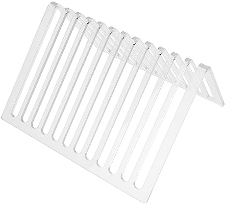DIYEAH Estante Triangular para CD y Libros de Escritorio 20,8x20x12 Cm de Hierro, Organizador de Documentos y Archivos para Oficina, Soporte Multifuncional para Almacenamiento y Exhibición