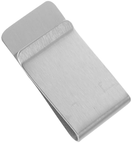 OATIPHO Portefeuille pince à billets cadeaux fin école classeur documents pince à billets en acier inoxydable porte-billets argent, argent, medio, Moderne