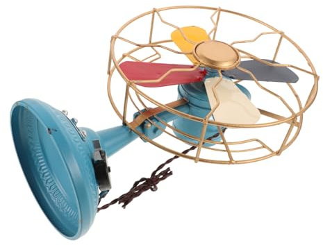 Cabilock modèle de ventilateur rétro ventilateur de table ancien s de bureau USB mini ornements de bureau en forme d'éventail de table de vintage orner le fer